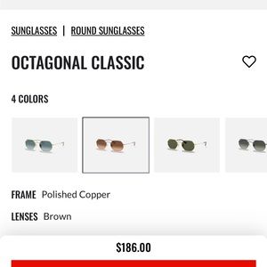 Octagonal Classic Ray Ban Sunglasses for Women - Copper
